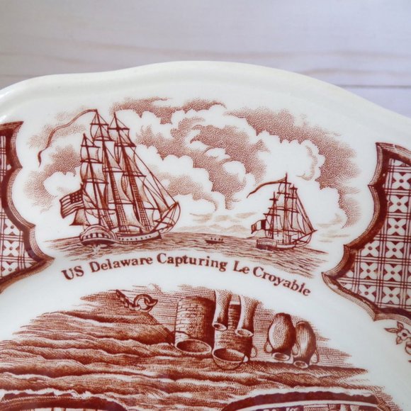 Fair Winds Brown by Alfred Meakin Luncheon Plate 9"  2914 - Picture 6 of 9